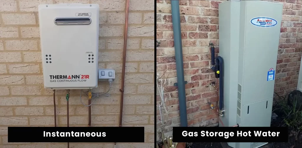 instantaneous vs gas storage